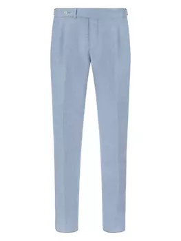 Льняные брюки строгого кроя Boggi Milano, синий