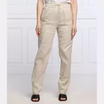 Льняные брюки свободного кроя Marc Cain, бежевый