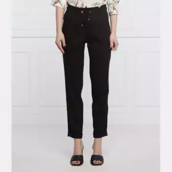 Льняные брюки свободного кроя Marc Cain, черный