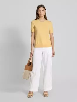 Льняные брюки свободного покроя с карманами Lauren Ralph Lauren, белый