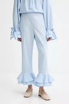 Льняные брюки The Sleeper, синий