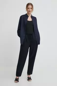 Льняные брюки Tommy Hilfiger, темно-синий