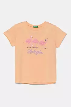 Льняные брюки United Colors Of Benetton, бежевый