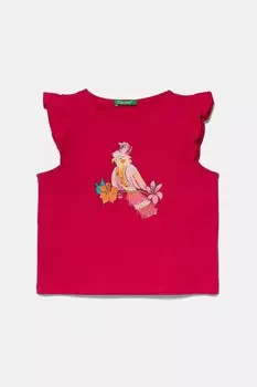 Льняные брюки United Colors Of Benetton, красный