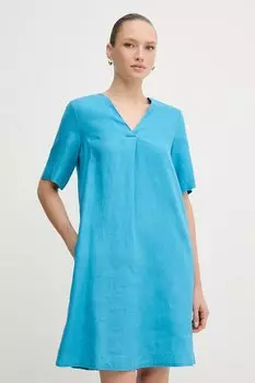 Льняные брюки United Colors Of Benetton, черный