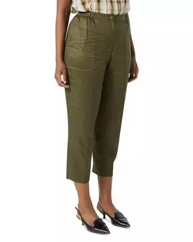 Льняные брюки Uscita Remo Marina Rinaldi, коричневый/бежевый