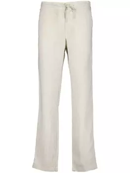 Льняные брюки в полоску 120% Lino, бежевый