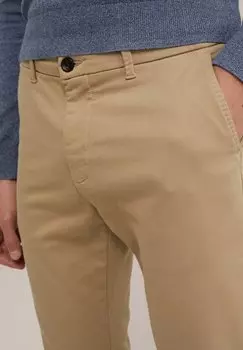 Льняные брюки WE Fashion, бежевые
