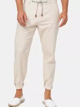 Льняные брюки венето Indicode, бежевый