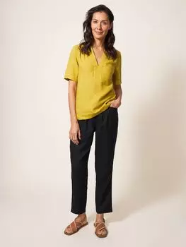 Льняные брюки White Stuff Rowena, черные