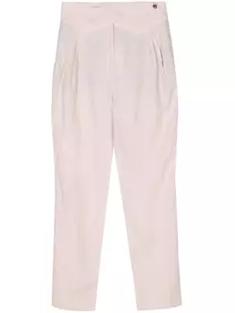 Льняные брюки зауженного кроя Blaz Milano, розовый