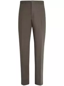 Льняные брюки Zegna, коричневый