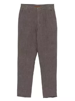 Льняные брюки Zegna, коричневый