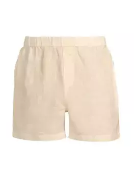 Льняные домашние шорты Onia, цвет wool