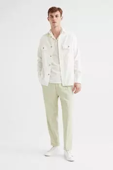 Льняные джоггеры Regular Fit H&amp;M, бледно-фисташковый