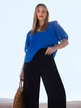 Льняные джоггеры Ro&Zo, черные