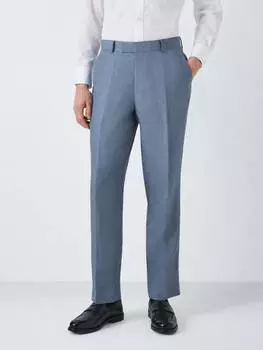 Льняные костюмные брюки lenham обычного покроя John Lewis, средний синий