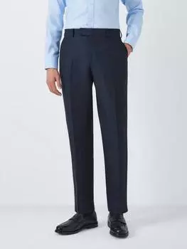 Льняные костюмные брюки lenham обычного покроя John Lewis, темно-синий