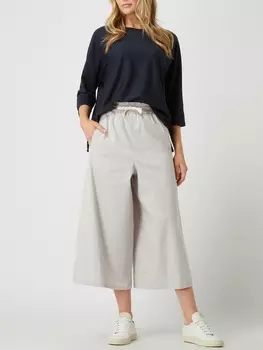 Льняные кюлоты на эластичном поясе, модель «Catch» Drykorn, светло-серый