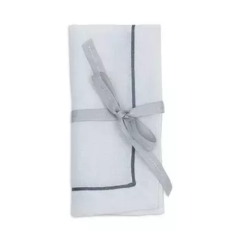 Льняные обеденные салфетки с золотистой отделкой, набор из 2 шт. Joanna Buchanan