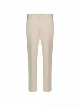 Льняные прямые брюки Dolce&Gabbana, бежевый