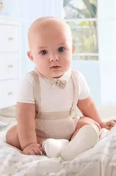 Льняные рампы для детей Mayoral Newborn, бежевый