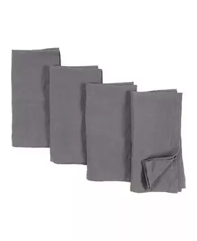 Льняные салфетки Verona Stonewashed, набор из 4 шт KAF Home, серый