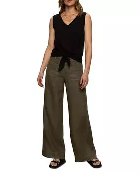 Льняные широкие брюки Marine Sanctuary, зеленый