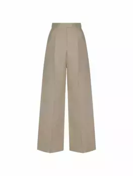 Льняные широкие брюки Valentino Garavani, бежевый