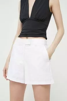 Льняные шорты Abercrombie & Fitch, белый