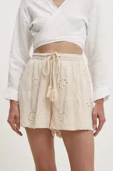 Льняные шорты Answear Lab, бежевый