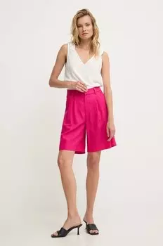 Льняные шорты Answear Lab, розовый