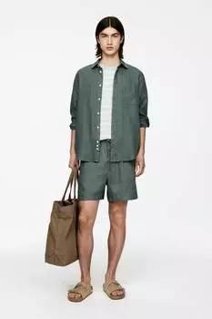 Льняные шорты Arket, зеленый
