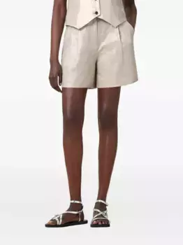 Льняные шорты Averie AllSaints, серебяный