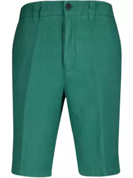 Льняные шорты-бермуды 120% Lino, зеленый