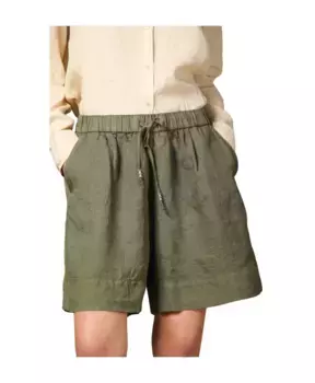 Льняные шорты бермуды чинос Mason'S, зеленый