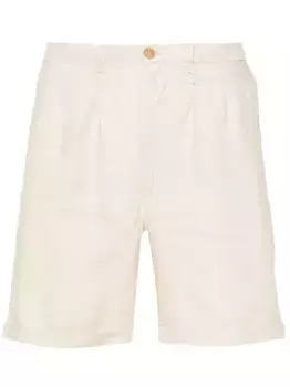 Льняные шорты-бермуды со складками PENINSULA SWIMWEAR, нейтральный