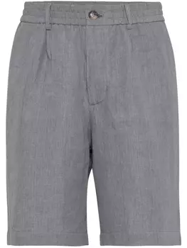 Льняные шорты Brunello Cucinelli, серый