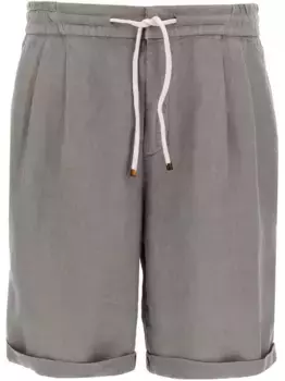 Льняные шорты Brunello Cucinelli, серый