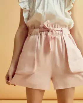 Льняные шорты для девочек Coconut El Corte Ingls, бледно-розовый