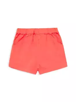 Льняные шорты для маленьких девочек Petit Bateau, цвет orange