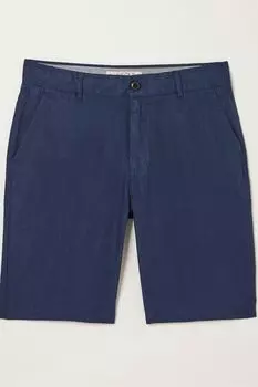 Льняные шорты FatFace без складок спереди Fat Face, синий