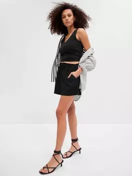 Льняные шорты Gap, черный