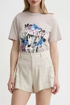 Льняные шорты Hollister Co., бежевый