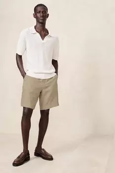 Льняные шорты из линолеума 9 дюймов Banana Republic, коричневый