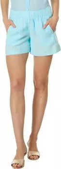 Льняные шорты Lilo Lilly Pulitzer, цвет Celestial Blue/Resort White