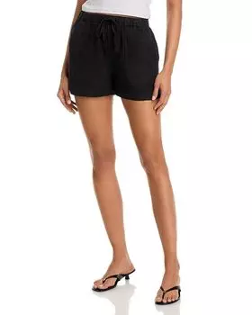 Льняные шорты на завязках Bella Dahl, черный