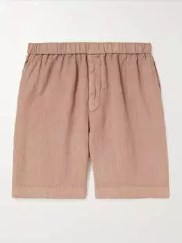 Льняные шорты прямого кроя BOGLIOLI, оранжевый