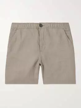 Льняные шорты прямого кроя Osborne OLIVER SPENCER, камень