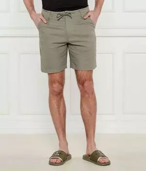 Льняные шорты Regular fit Guess Jeans, хаки